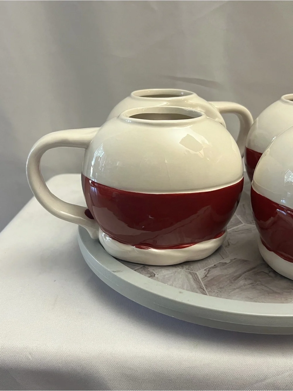 Holiday Cottage Collection Winter Wonder Lane Christmas House Mugs Set Of 4